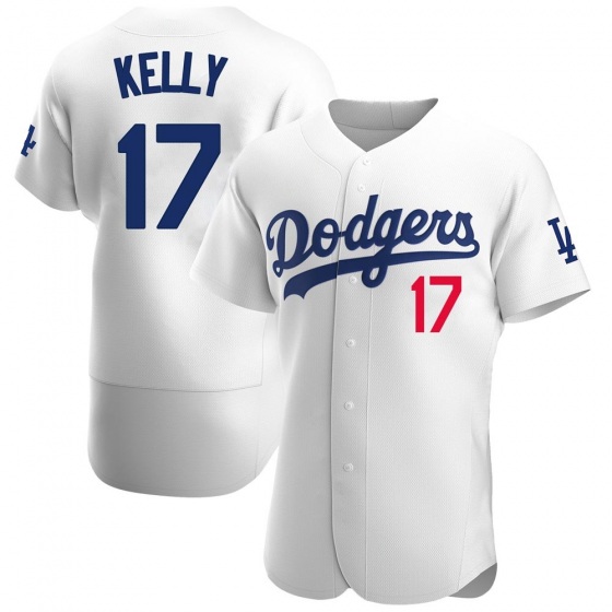 Men's Los Angeles Dodgers #17 Joe Kelly White Flex Base Stitched Jersey Men's Los Angeles Dodgers #17 Joe Kelly White Flex Base Stitched Jersey